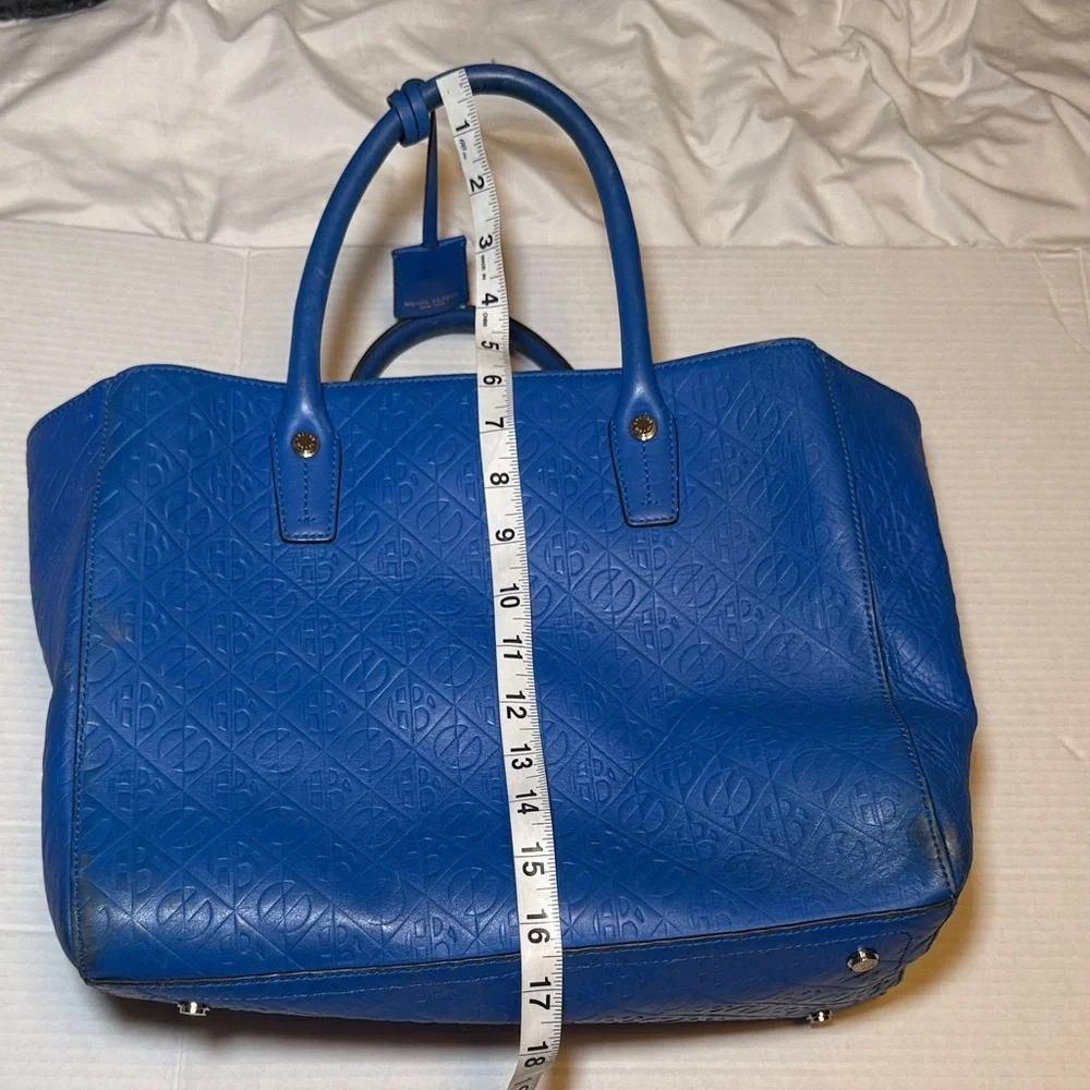 Henri Bendel Empire Tote Bag Purse Blue